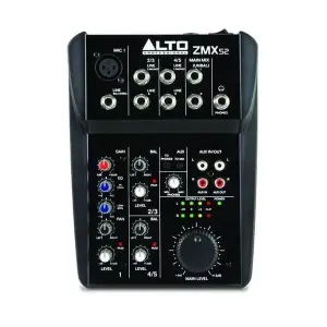 Alto ZMX-52 5-Channel Compact Audio Mixer – Versatile Mini Mixer for Live Sound & Studio