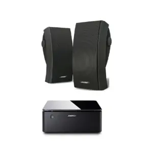 Bose 251- Environmental Speakers Pair 150W - 8om- Black & Bose Music Amplifier