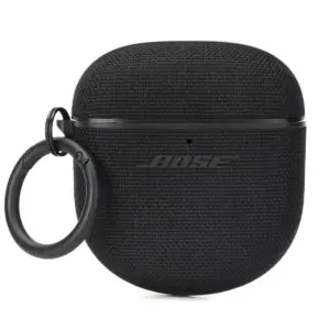 Bose Fabric Case Cover for QuietComfort Earbuds II – Protective Triple Black Sleeve with Sleek Fit