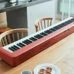 Casio CDP-S160 - 88-Key Digital Piano with Slim Portable Design in Red