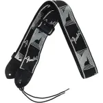 Fender 2 Monogrammed Electric Guitar Strap – Black/Light Gray/Dark Gray