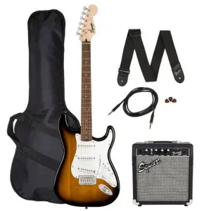 Fender 0371823432 PK SQ STRAT BSB GB 10G 230V Electric Guitar Package