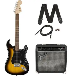 Fender 0371824432 AF Strat Bsb GB 230V Electric Guitar Package
