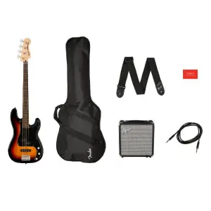 Fender 0371982432 Squier Affinity Series Bass package In Brown Sunburst