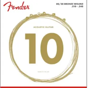 Fender 0730070402 Acoustic Guitar Strings - 70XL Gauge | Crisp Tone & Extended Durability
