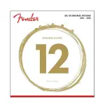 Fender 860L Dura-Tone Coated Phosphor Bronze Acoustic Guitar Strings – Light Gauge 12-53