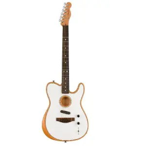 Fender 0972213280 ACOUSTASONIC PLYR TELE Acoustic Guitar - Arctic White
