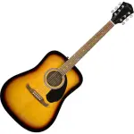 Fender FA-125 Acoustic Guitar – Dreadnought Walnut Sunburst – Rich Tone & Classic Feel