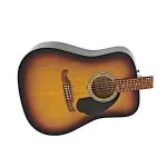 Fender FA-125 Acoustic Guitar – Dreadnought Walnut Sunburst – Rich Tone & Classic Feel