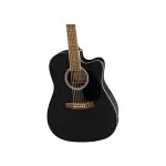 Fender FA-25CE Dreadnought Acoustic-Electric Guitar – Black – Cutaway Body, Built-in Tuner, Model 971913006