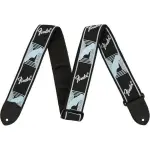 Fender Monogrammed Guitar Strap 2-Inch Adjustable – Black/Grey/Blue