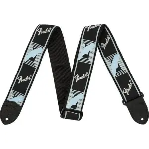 Fender Monogrammed Guitar Strap 2-Inch Adjustable – Black/Grey/Blue