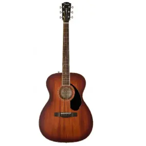 Fender PO-220E Orchestra Acoustic-Electric Guitar – Aged Cognac Burst