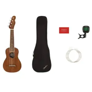 Fender Seaside Soprano Ukulele Pack Compact & Beginner-Friendly – Mahogany Build