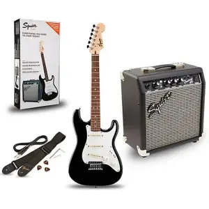 Fender SQ Strat Electric Guitar Pack with 10G Amp – 0371823406 | Complete Beginner Kit