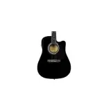 Fender Squier SA-105CE Dreadnought Acoustic-Electric Guitar – Black Finish