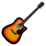 Fender Squier SA-105CE Sunburst Dreadnought Semi Acoustic Guitar