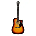 Fender Squier SA-105CE Sunburst Dreadnought Semi Acoustic Guitar