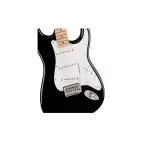 Fender Squier Sonic Stratocaster Electric Guitar – Black | Classic Strat Style for Beginners- Model (373152503 )