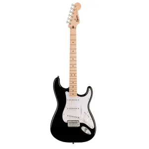 Fender Squier Sonic Stratocaster Electric Guitar – Black | Classic Strat Style for Beginners- Model (373152503 )