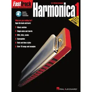 Hal Leonard FastTrack Harmonica Method – Book 1for Diatonic Harmonica - Education Book for Harmonica