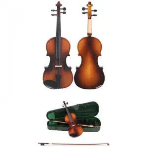 JHS ACV31- 4/4 Full-Size Acoustic Violin with Case and Bow