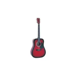 JHS Falcon FG100 Dreadnought Acoustic Guitar Outfit – Red