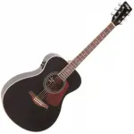 JHS Ve300Bk / Vintage E/A Folk Guitargloss Black