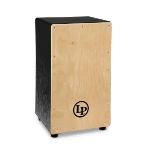 LP 1428NYN Black Box Cajon with Natural Faceplate – Built-in Snare System