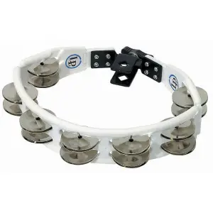 LP 162 Cyclos Mounted Tambourine – White Steel