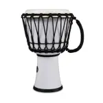 LP LP1607 7" White Rope-Tuned Circle Djembe with Perfect-Pitch Head