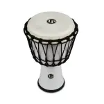 LP LP1607 7" White Rope-Tuned Circle Djembe with Perfect-Pitch Head