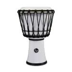 LP LP1607 7" White Rope-Tuned Circle Djembe with Perfect-Pitch Head