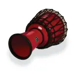 LP LP1607 Red 7-inch Rope Tuned Circle Djembe with Perfect-Pitch Head