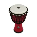 LP LP1607 Red 7-inch Rope Tuned Circle Djembe with Perfect-Pitch Head