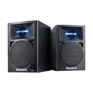 Numark N-Wave 360 Compact DJ Monitors – High-Fidelity Sound & LED Illumination