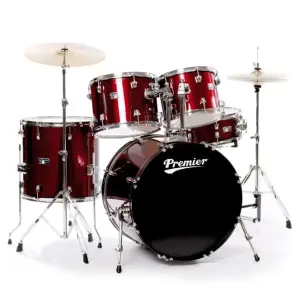 Premier K1 Olympic Series Acoustic Drum Kit – Red Sparkle
