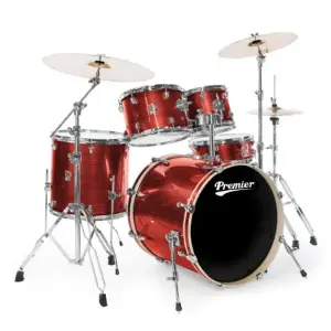 Premier Powerhouse Red Drum Kit – Professional 5-Piece Set