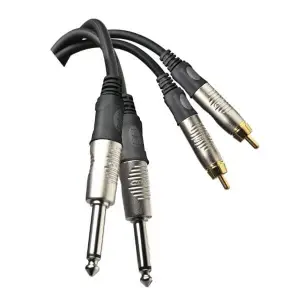 Proel DHT-535 Adapt Cable 2X RCA to 2X 6.3mm – 1.8M – High-Quality Audio Interconnect