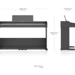 Roland RP107 Black Digital Piano for Home and Studio