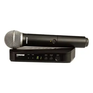 Shure BLX-24/PG58 Wireless Handheld Microphone – Clear Sound, Total Freedom