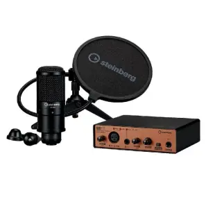 Steinberg UR12 Podcast Starter Pack – Complete Recording Kit (Black Edition)