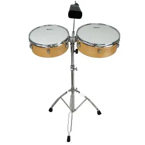 TS-01W 13"-14" Timbales with 7" Metal Cowbell