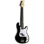 UNISTAR PB100-BK-KIT Gloss Black Bass Guitar with Accessory Kit