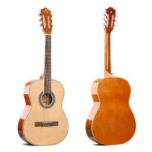 Unistar L-310-N Classical Guitar – Full Concert Size Nylon String Acoustic Guitar for Beginners & Students
