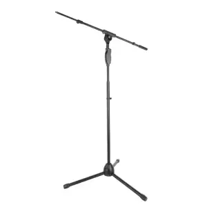 Unistar MS122 One-Hand Clutch Microphone Stand – Black – Durable and Easily Adjustable