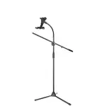Unistar MS909 Microphone Stand with Adjustable iPad Holder – Sturdy Tripod Base