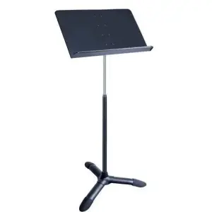 Unistar MUS002 Adjustable Music Stand – Durable Metal – Black – Tripod Base