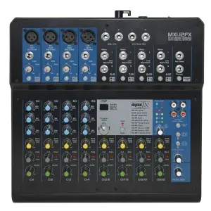 Unistar MXi.12FX 12-Input Mixer with 24-bit Digital Effects Processor