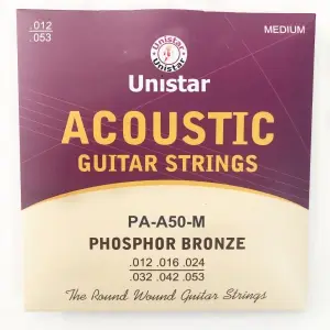 Unistar PA-A50-M Acoustic Guitar Strings - High-Quality Strings